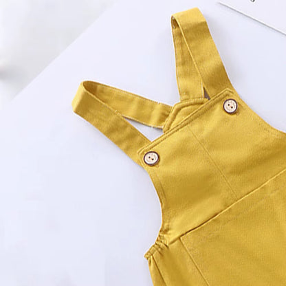 Baby Girls Solid Cotton Overalls 2024 New Kids Overalls Bib Pants Infant Jumpsuit Autumn Children'S Clothing Boys Outfits 1-5Yrs