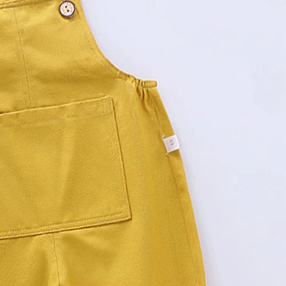 Baby Girls Solid Cotton Overalls 2024 New Kids Overalls Bib Pants Infant Jumpsuit Autumn Children'S Clothing Boys Outfits 1-5Yrs